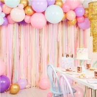 Pastel Streamer and Balloon Backdrop
