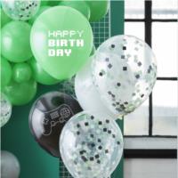 Black, Green and Grey Controller Confetti Balloon Pack