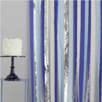 Blue and Silver Streamer Backdrop