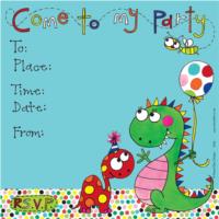 Party Invite Dinosaurs