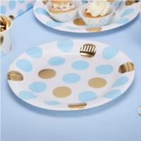 Party Plate Blue Dots