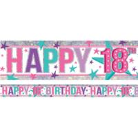 Happy 18th Birthday Pink  Banner