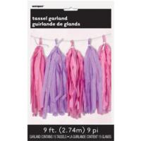 Pink & Purple Tassel Garland