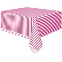 Hot Pink Stripes Table Cover