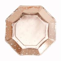 Rose Gold Foiled Star Plates