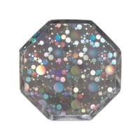 Silver Holographic Bubble Side Plates