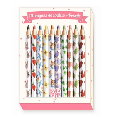 10 Aiko Mini Coloured Pencils