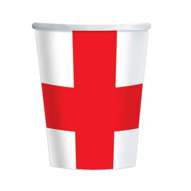 St George's England Flag Paper Cups