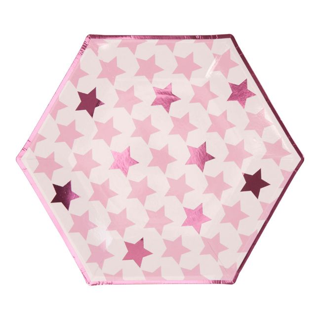 Little Star Pink - Large Paper Plates