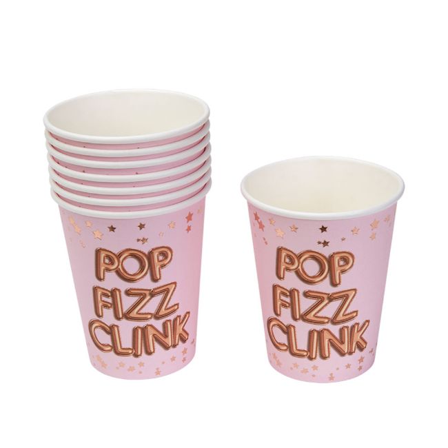 Glitz & Glamour Cups Pop Fizz Clink - Pink