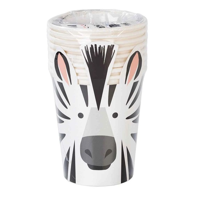 Party Animals Zebra Cups