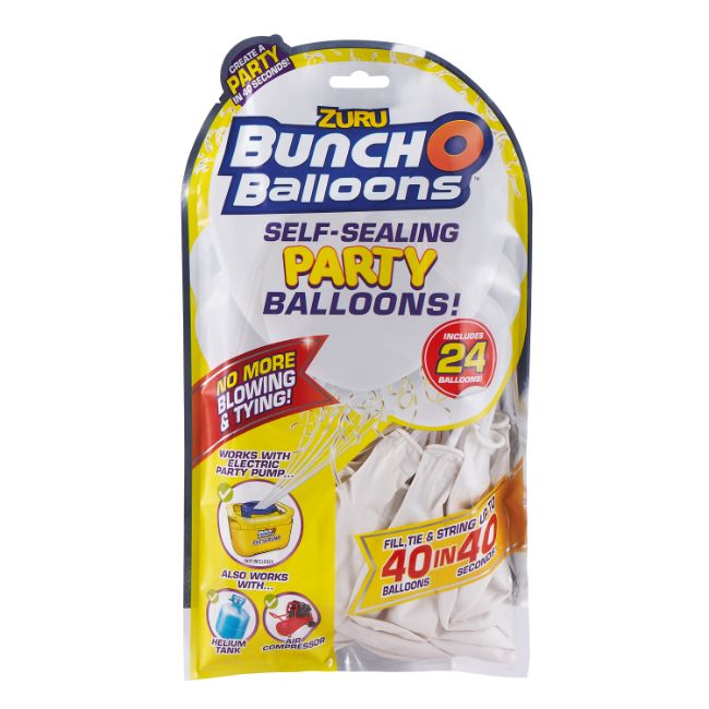 Self Sealing Party Balloons Refill Pack - White