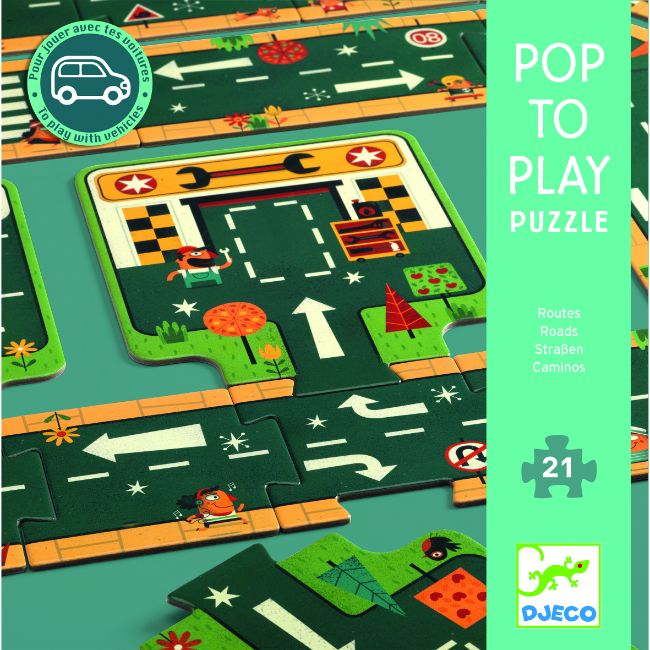 Pop to Play - Road Floor Puzzle - 21pcs