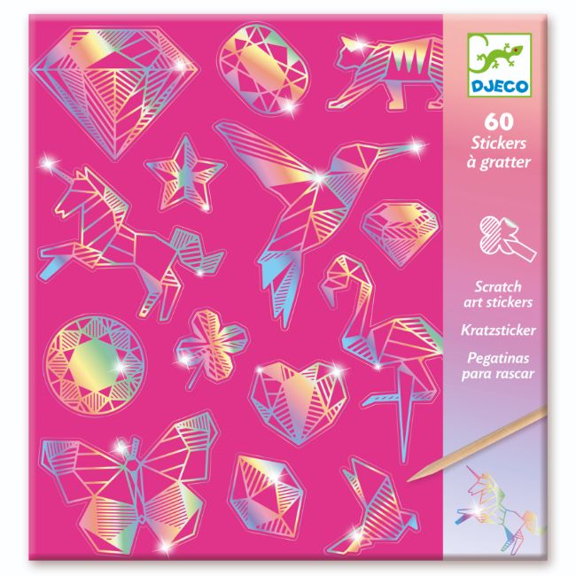 Diamond Scratch Art Stickers