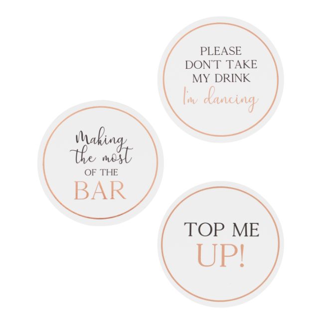 Glass Topper Wedding Coasters