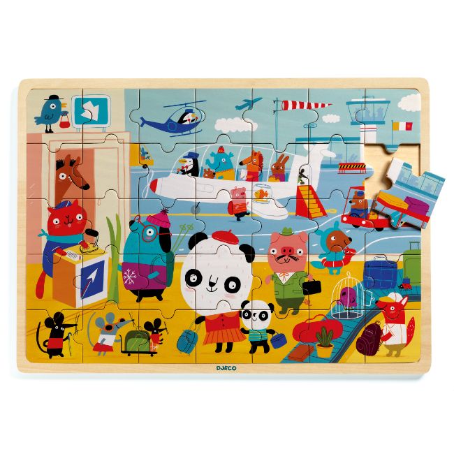 Puzzlo Airport Wooden Tray Puzzle