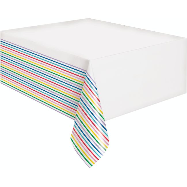 PRIMARY STRIPED TABLECOVER