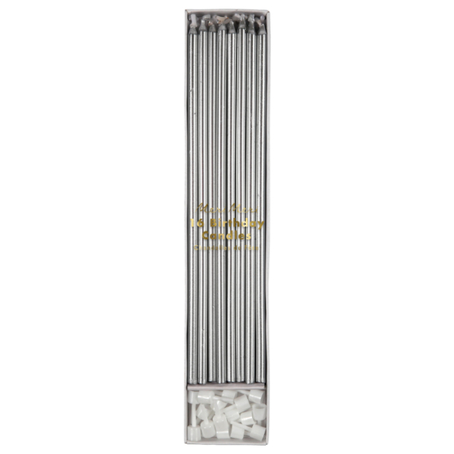Silver Long Candles