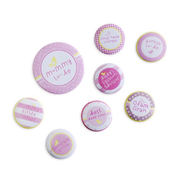 Pink n Mix Baby Shower Badges