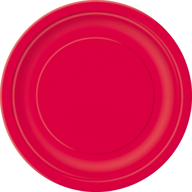 Ruby Red Round Plate 9