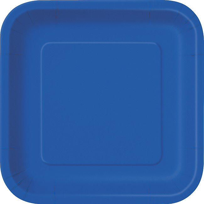 Royal Blue Square Plate 9
