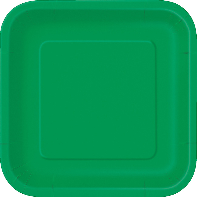 Emerald Green Square Plate 9