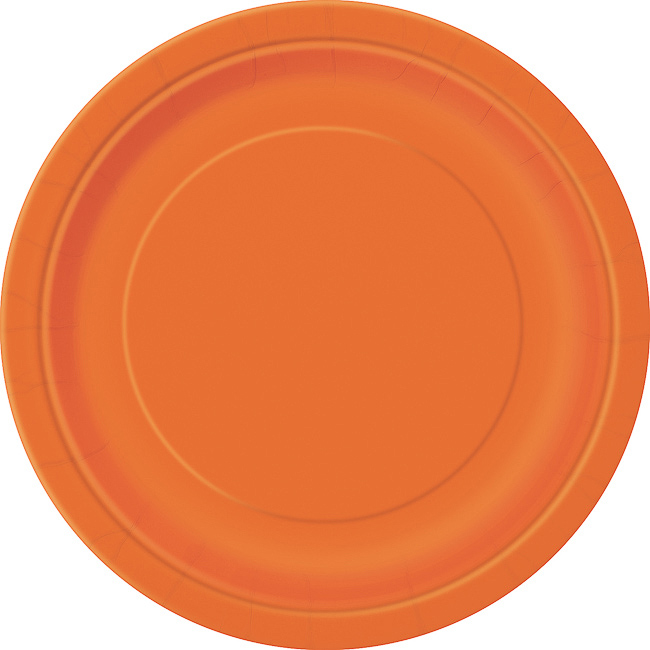 Pumpkin Orange Round Plate 7
