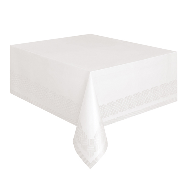 White Paper Poly Table Cover
