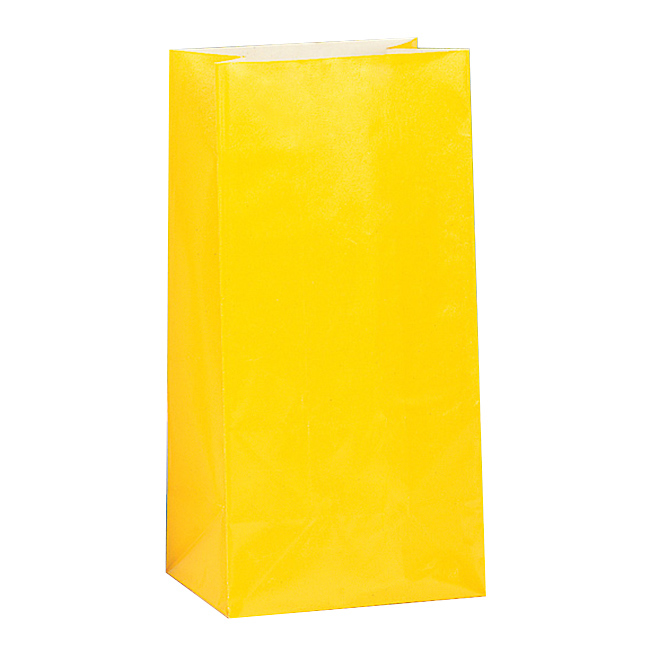 Sunny Yellow Paper Party Bags