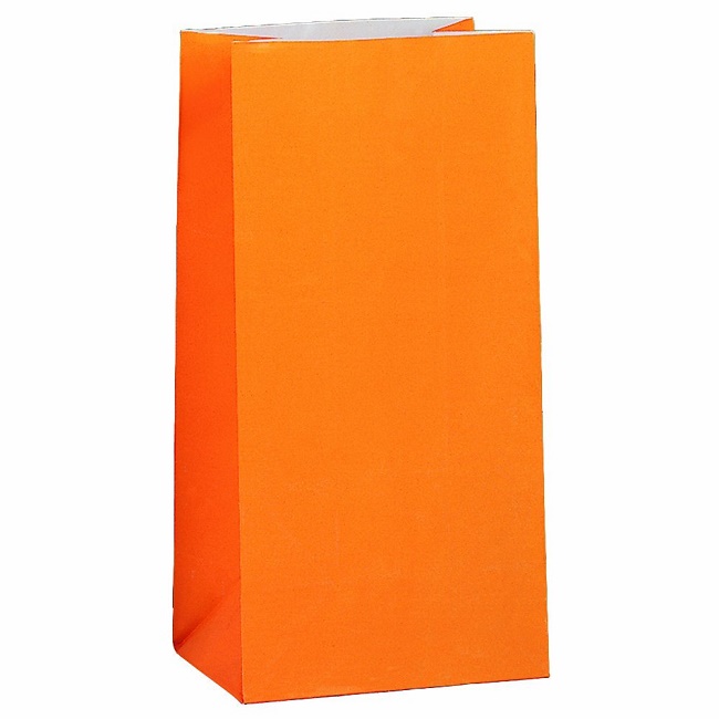 Orange Paper Party Bags