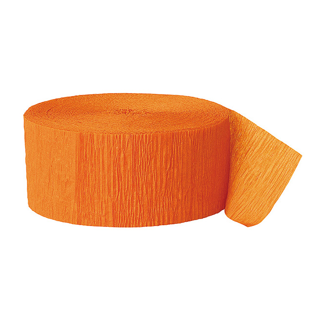 Orange Crepe Streamer