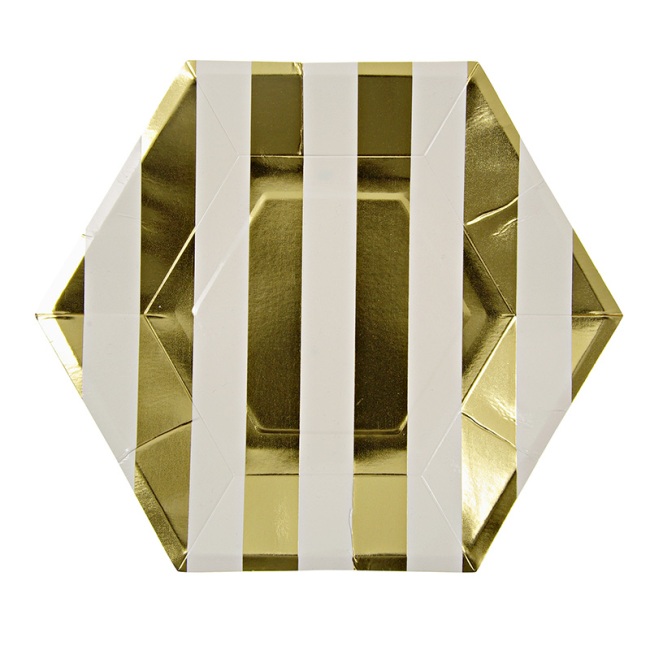 Toot Sweet Gold Stripe Plate