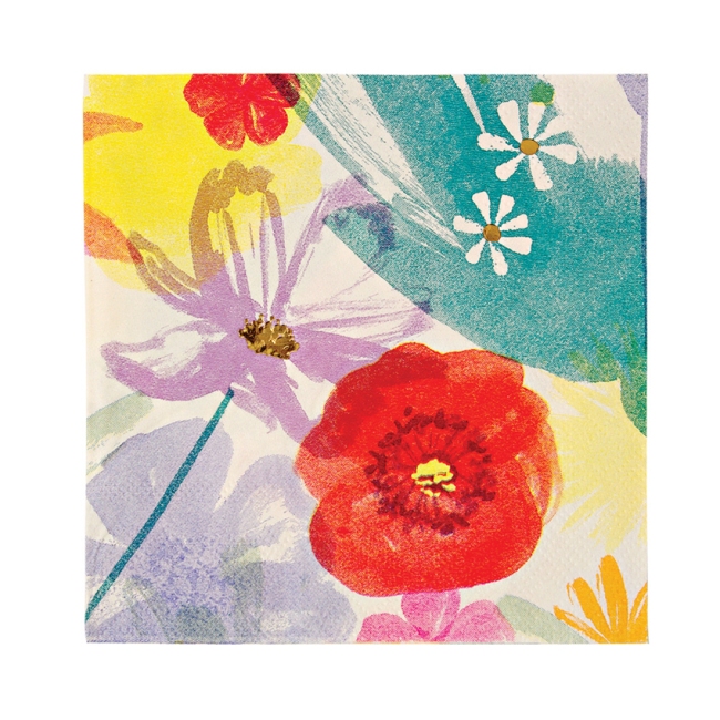 TS Painted Flowers Small Napkin