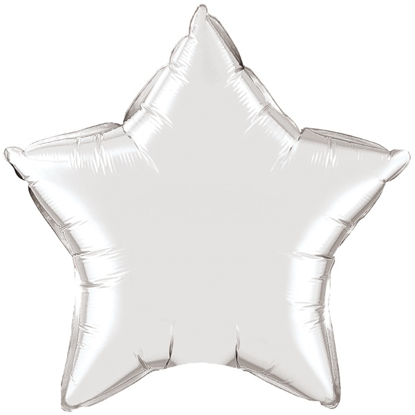 Silver Star Shaped Balloon