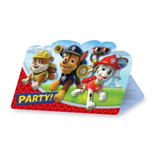 Paw Patrol Party Invitation Cards