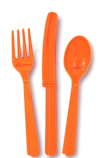 Pumpkin Orange Cutlery