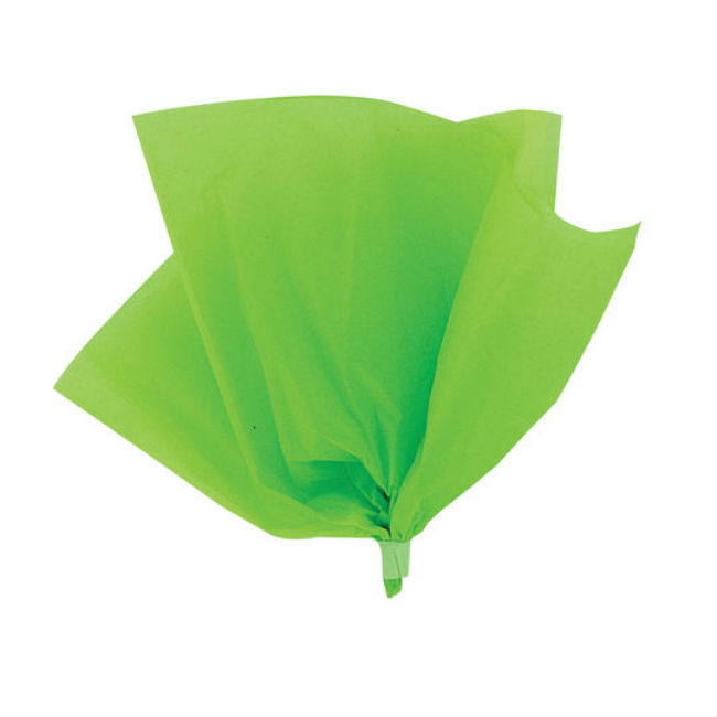 10 Lime Green Tissue Sheets