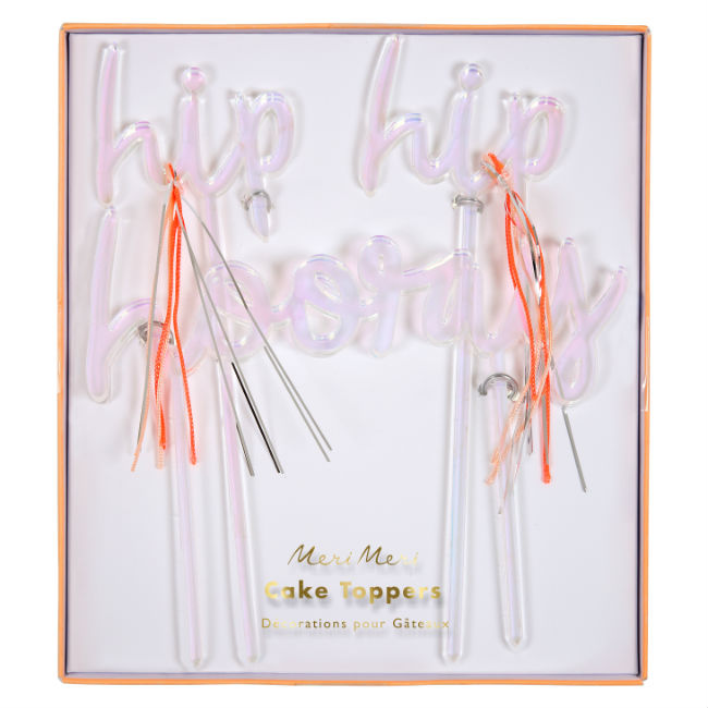 Hip Hip Hooray Cake Toppers