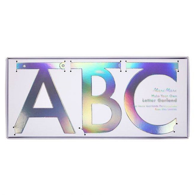 Holographic Silver Letter Garland Kit