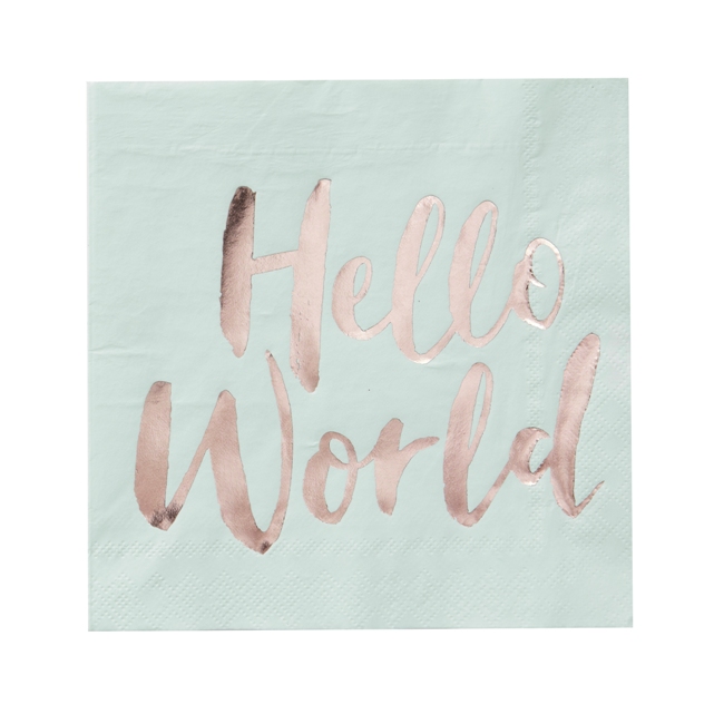 Hello World - Paper Napkins