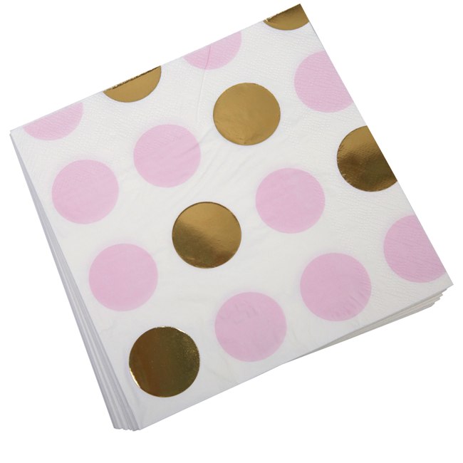 Party Napkin Pink Dots