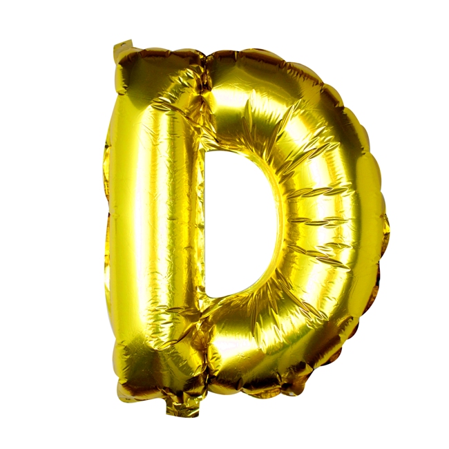 Party Camel - Gold Foil Letter D Balloon