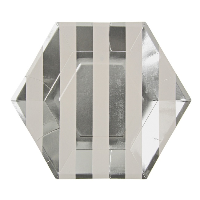 Toot Sweet Silver Hexagon Plate