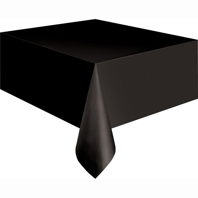 Black Plastic Table Cover