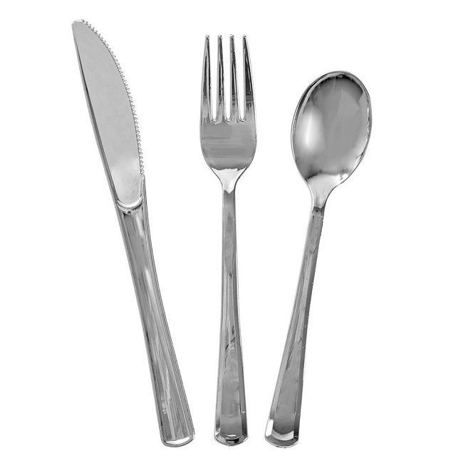 18 Assorted Metallic Silver Cutlery