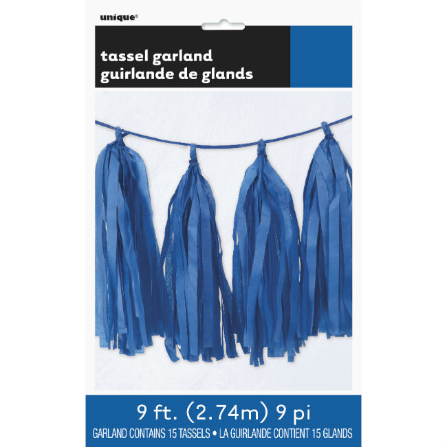 Royal Blue Tassel Garland