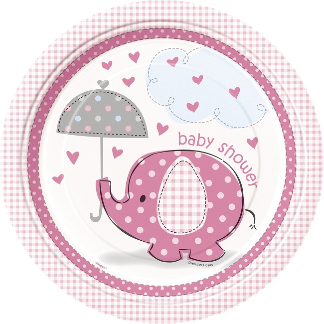 Umbrellaphants Pink Plates 9