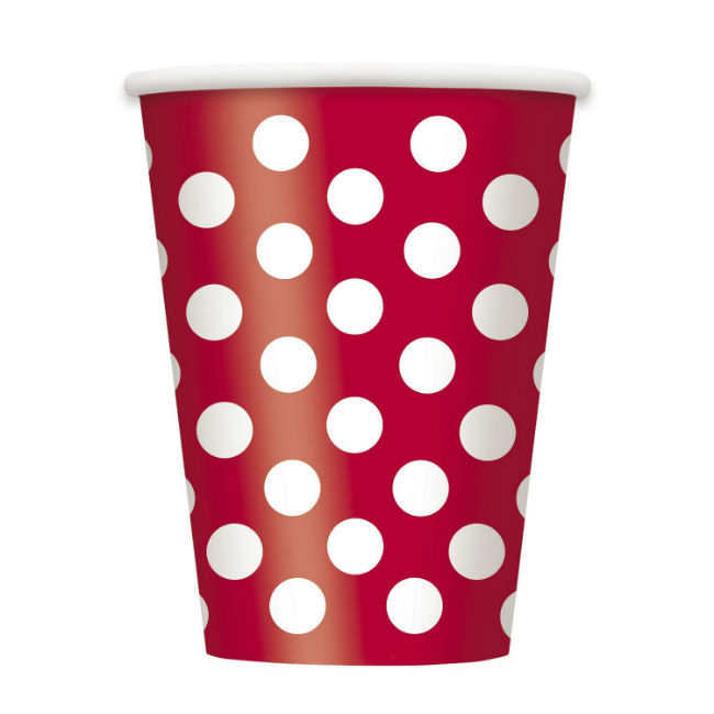 Ruby Red Dot Cups