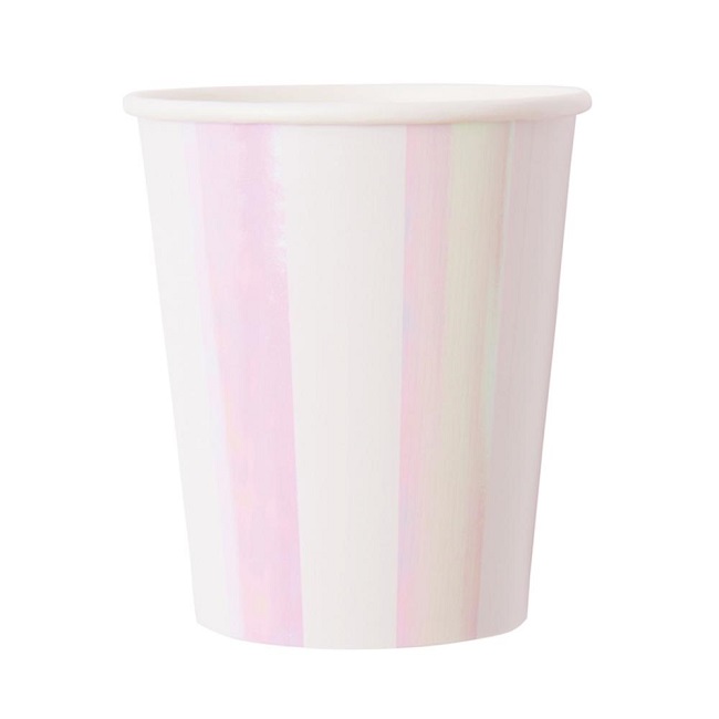 Iridescent Stripe Cups