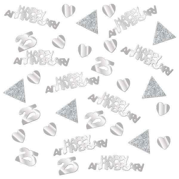 25th Silver Wedding Anniversary Confetti
